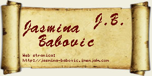 Jasmina Babović vizit kartica